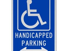 Handicapped Parking Sign double Arrow