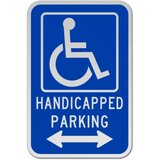 Handicapped Parking Sign double Arrow